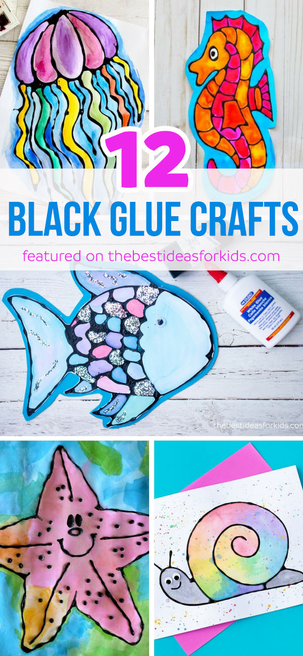 12 Under the Sea Black Glue Crafts