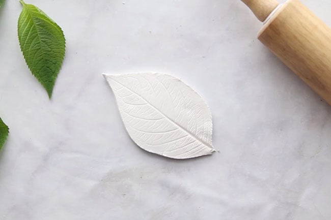 Cut out Leaf from Clay