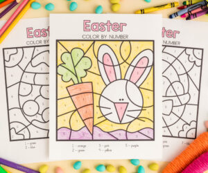 easter color by number cover