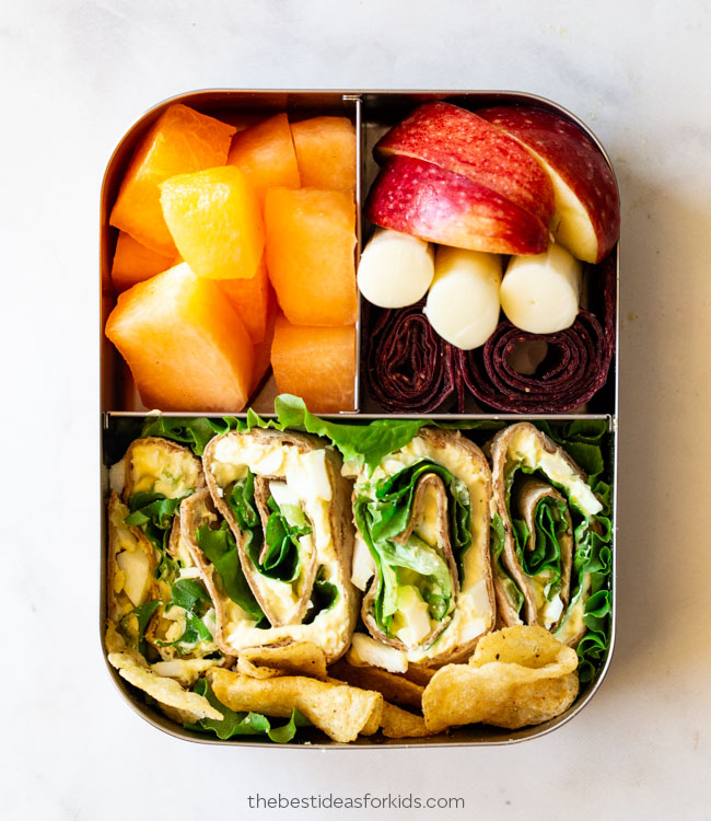Egg Salad Wrap School Lunch Ideas