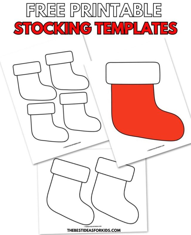 Free Printable Christmas Stocking Templates