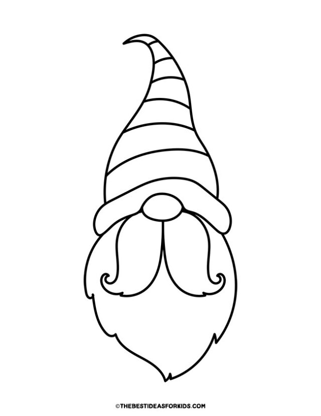 Gnome Face Coloring Page