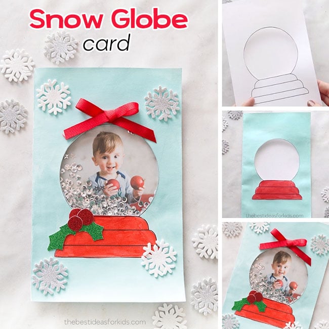 Handmade Snow Globe Card