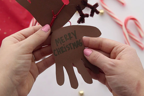 Handprint Reindeer Christmas Card