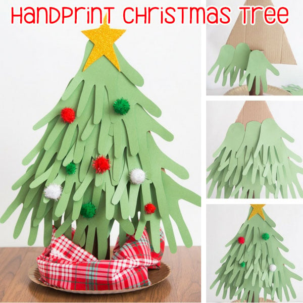 Handprint Christmas Tree Craft for Kids