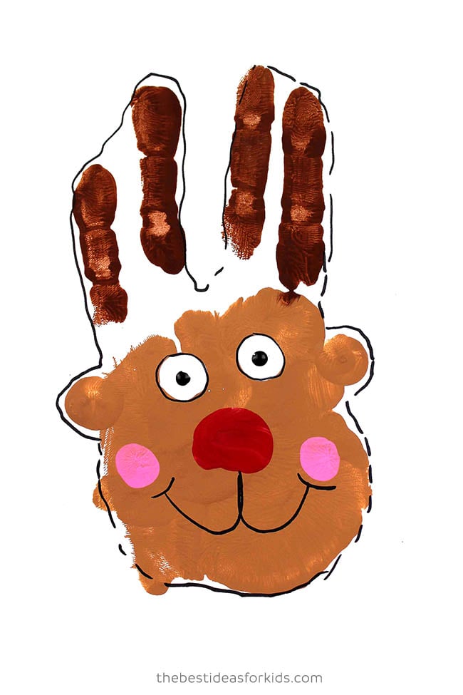 Handprint Reindeer with Paint