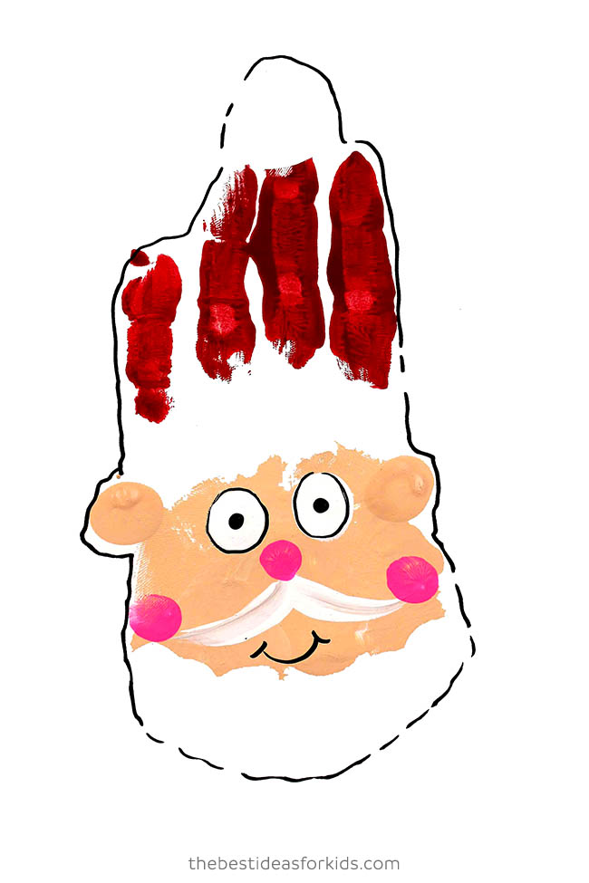 Handprint Santa with Paint