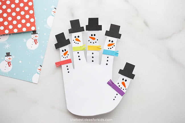 Handprint Snowman Card