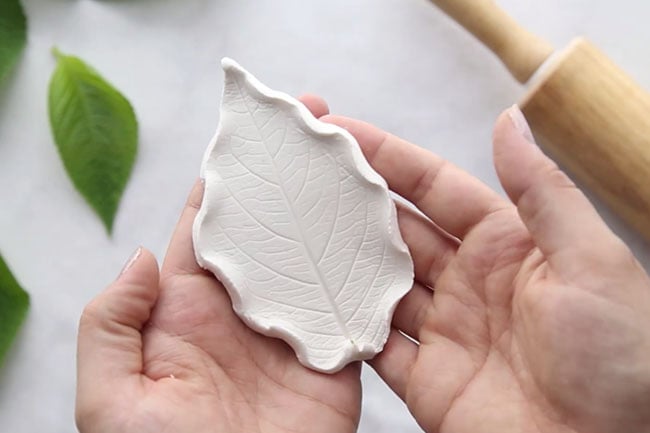 Leaf Printed Clay Dishes