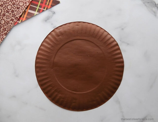 Paint Paper Plate Brown