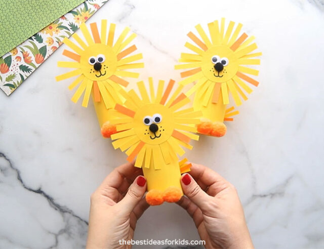 Paper Roll Lion Craft for Kids