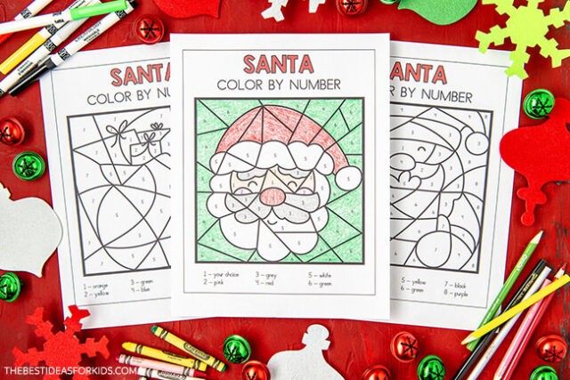 Santa Claus Color by Number
