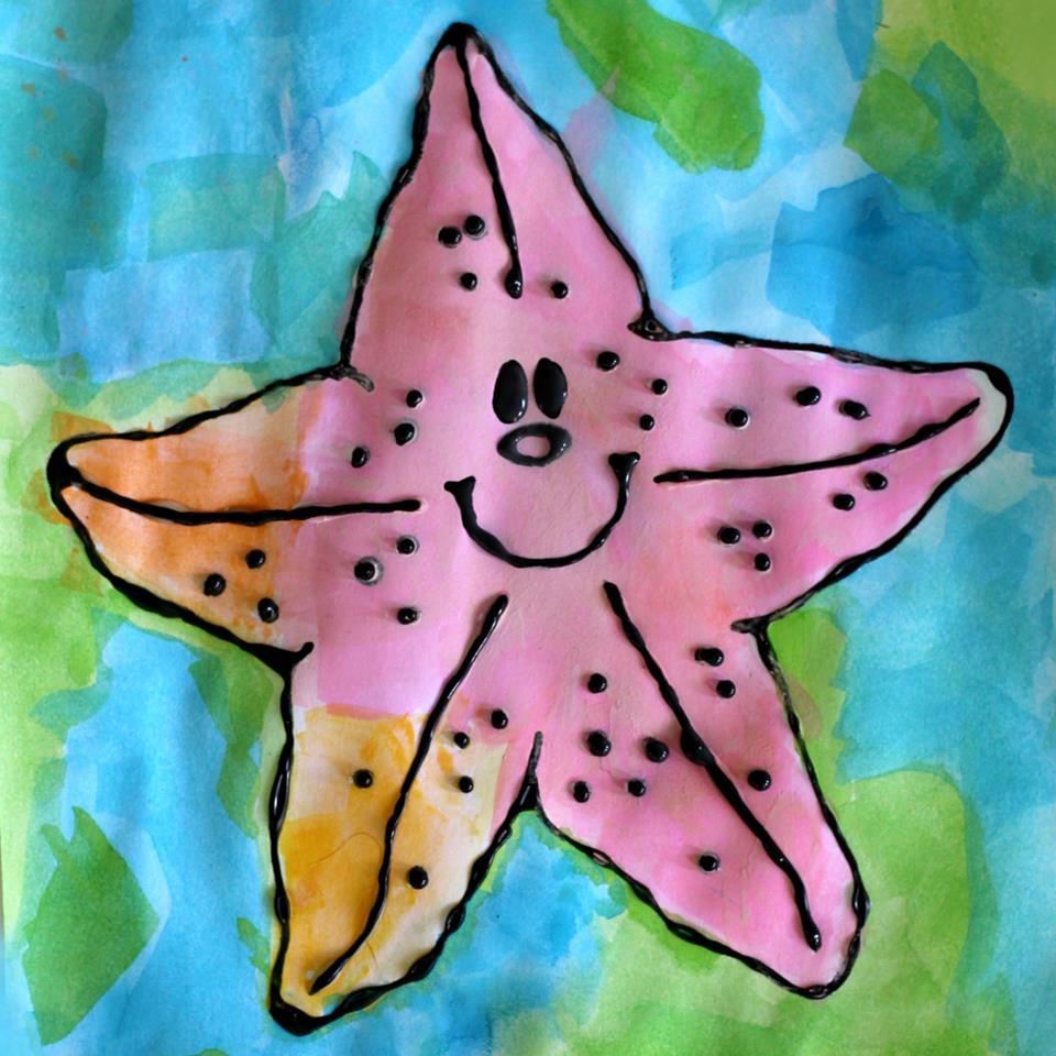 Starfish Black Glue Craft