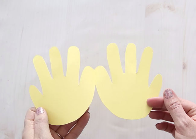 Trace Handprint for Easter Chick